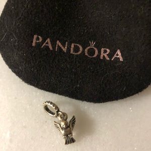Pandora bird charm with yellow CZ